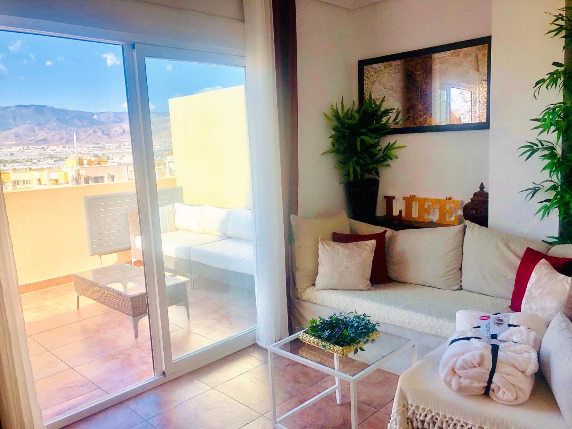 Atico Deluxe Entre Centro Y Playa Salinas Con Terraza, Wifi, Piscina Climatizada, Gym, Sauna Y Garaje -Smart Tv Roquetas de Mar Exterior foto